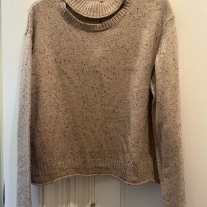 Monrow Speckled Tan Turtleneck Sweater